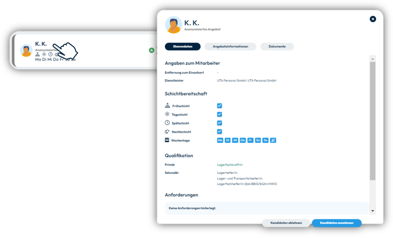 2-Personalbuchung - Kandidateninfo Details unbefristet